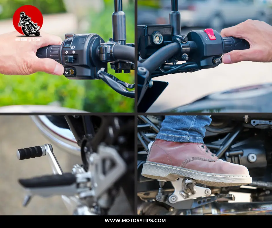 Mandos de una motocicleta